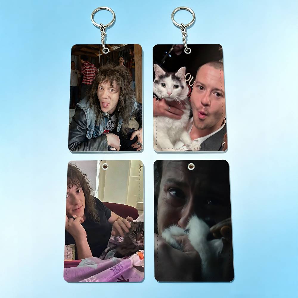 For Leather Work - acteur J-Joseph Quinn Cat Badgehouder Sleutelhanger