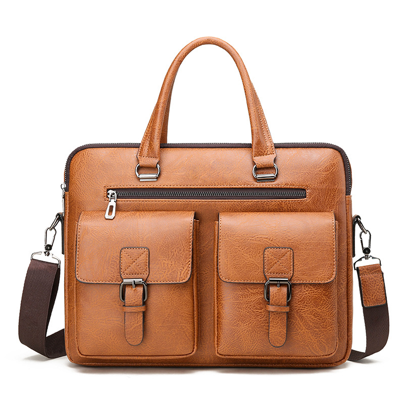 Leather Work Bag - Luxe Merk Man Business Aktetas Tas