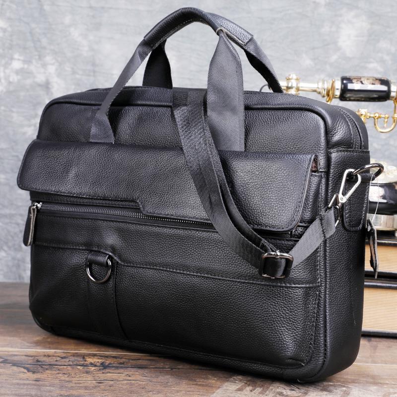 Leather Work Bag - Grote Mannen Echt Lederen Handtas Voor