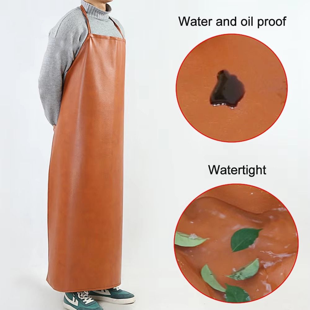 Leatherwork Apron - Verdikte PU-lederen schort 95/120cm Oliebestendig werkschort