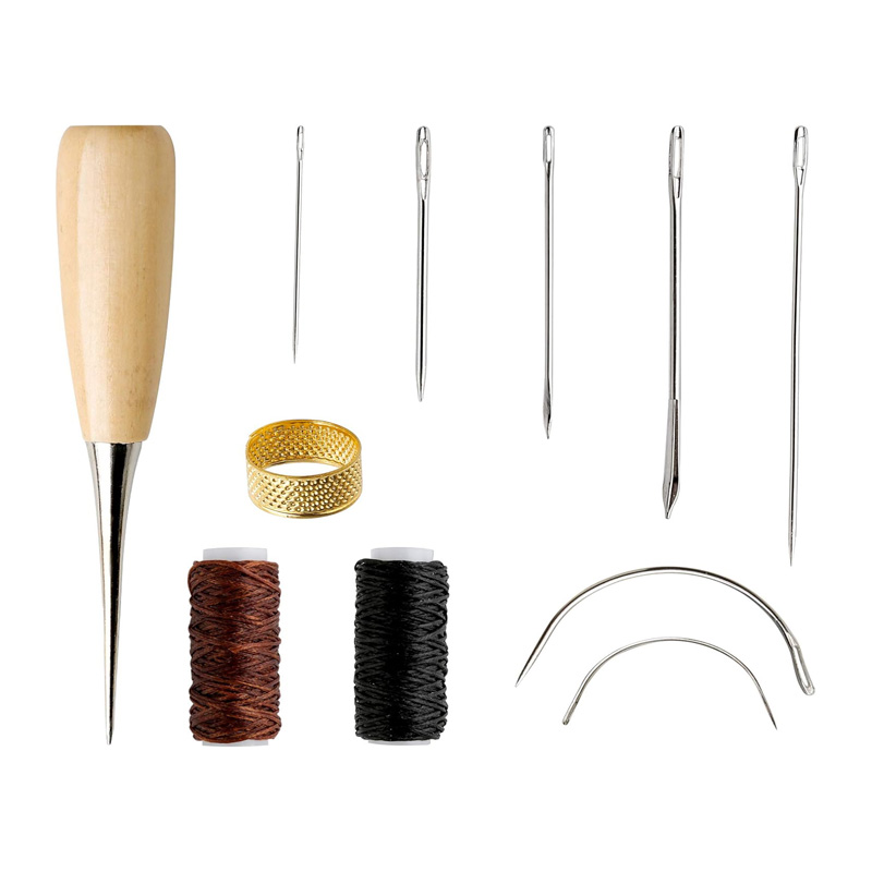 Leatherwork Tool Kit - 10/11-delige lederen naaiset, lederen ambachtelijke gereedschapsset,