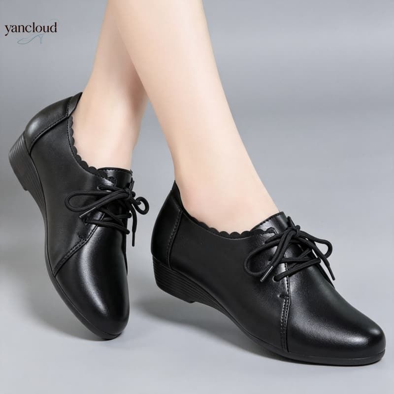 Leather Work Flats Women - Plus Size 35-43 All Match Comfortabele