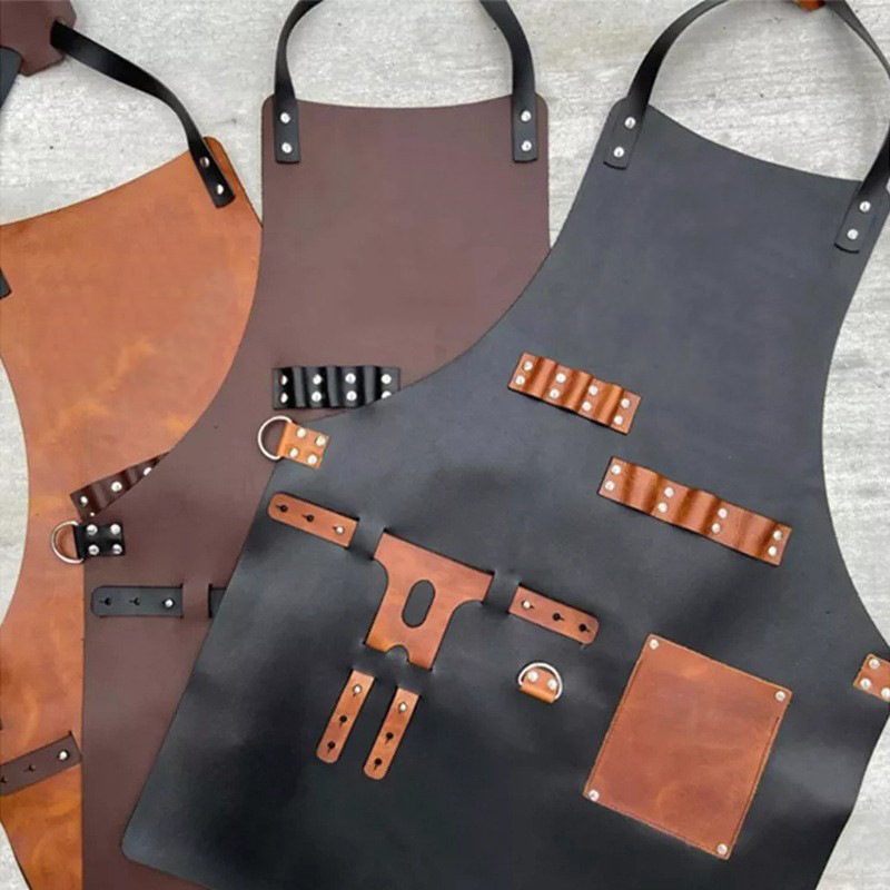 Leatherwork Apron - Outdoor PU lederen schort Outdoor BBQ