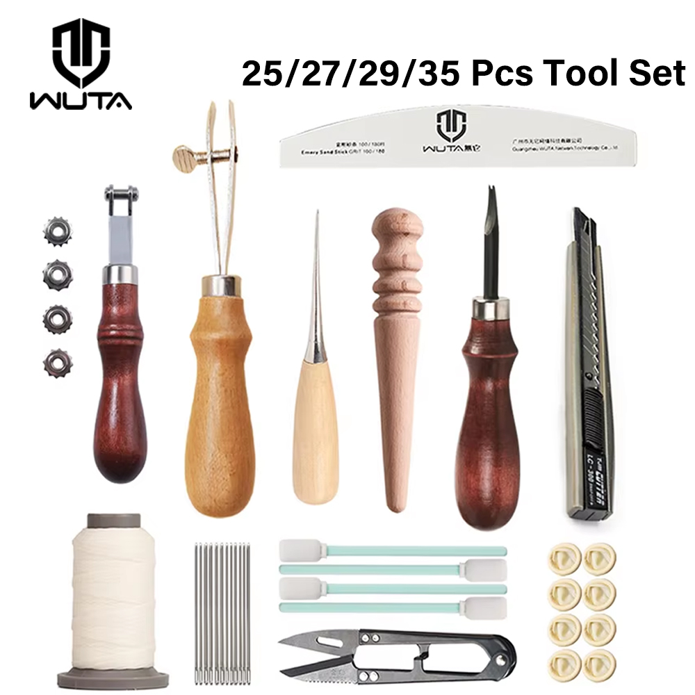 Leatherwork Punch - Wuta Professionele Leer Hobbygereedschappen Kit Hand