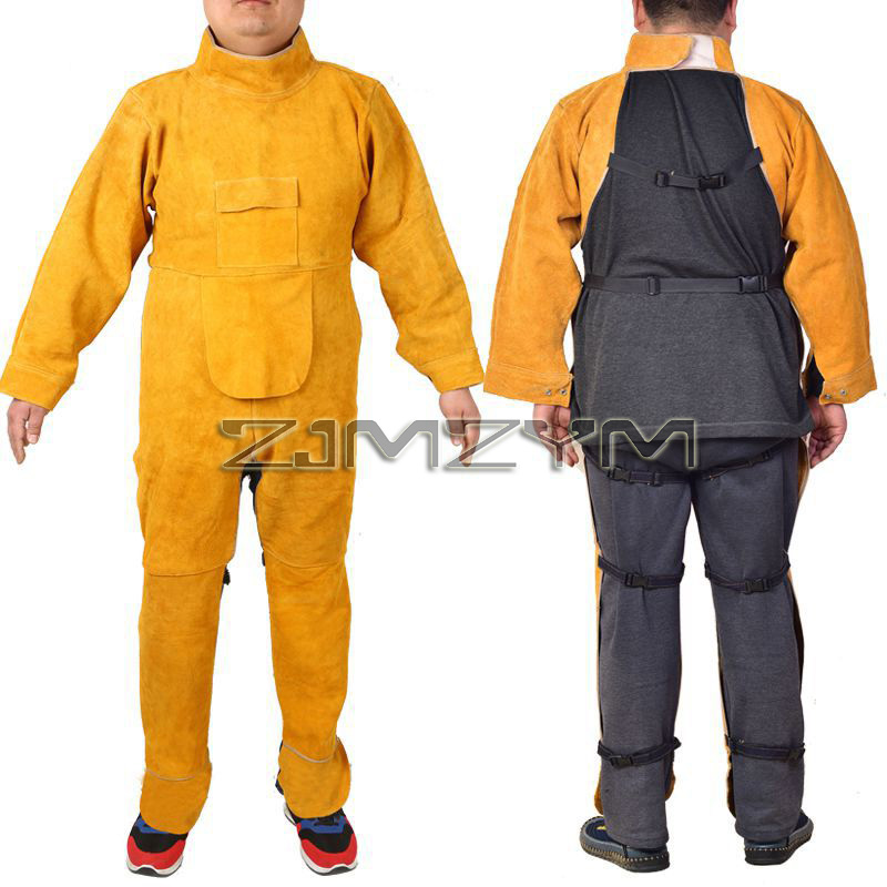 Leatherwork Apron - Koeienhuid lederen laspak Werkkleding Speciale beschermende