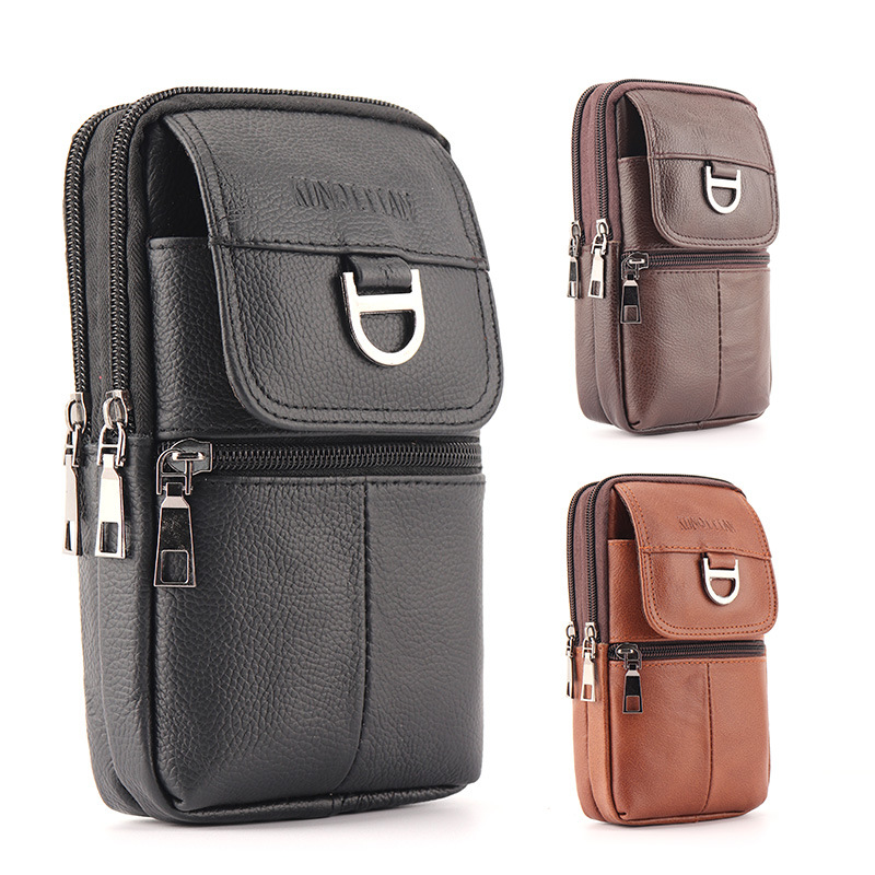 Leather Work Bag - Leren heuptas voor heren - Grote