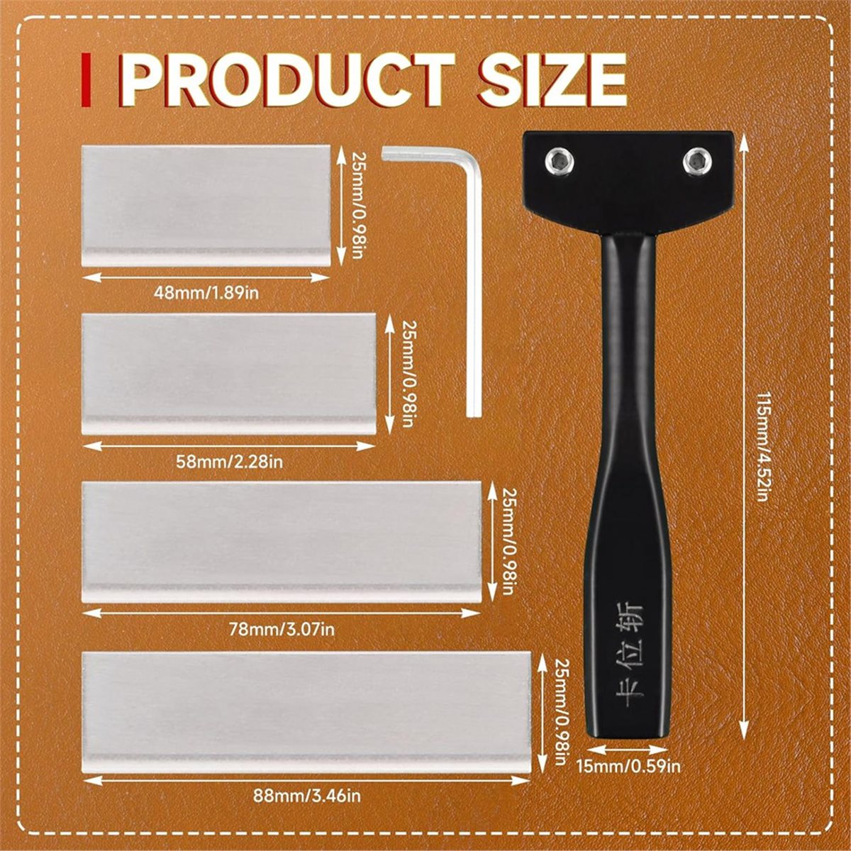 DT38 Professioneel ledermes va - Leatherwork Knife recensie en prijs