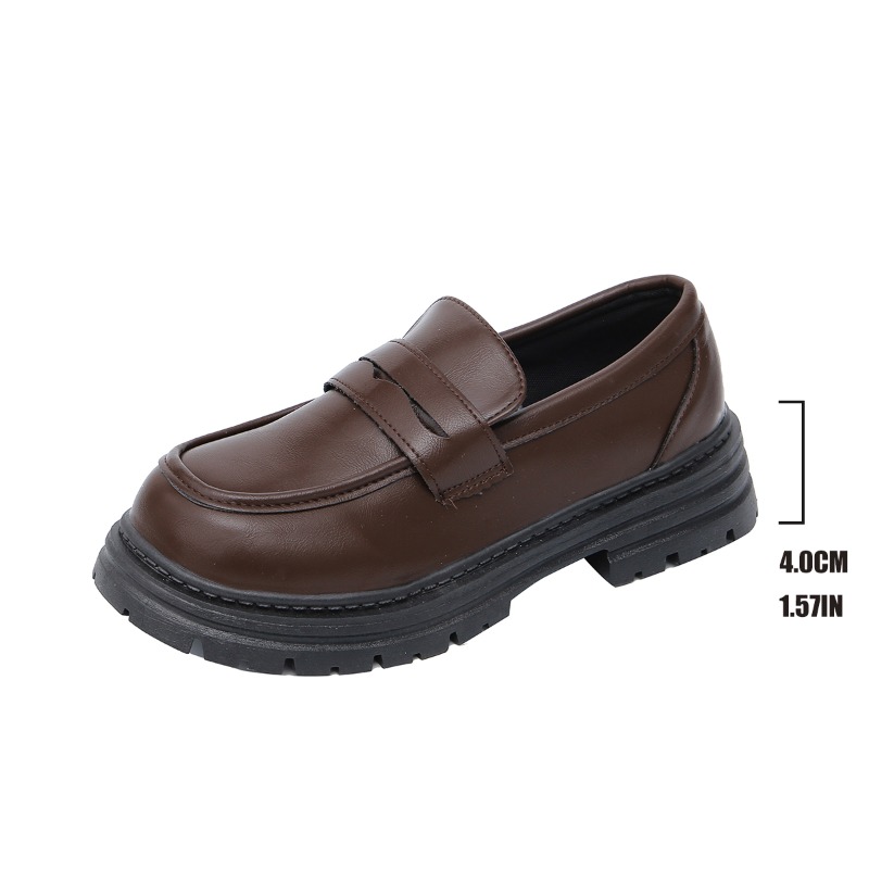 Bruine leren loafers voor dame - Leather Work Flats Women recensie en prijs