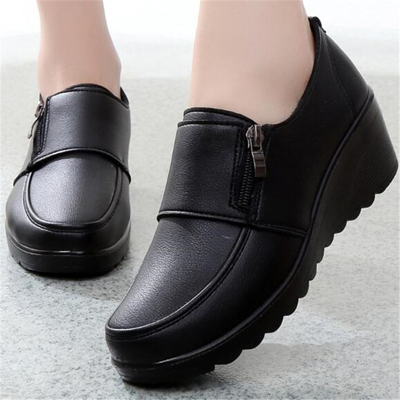 Nieuwe Lente Damesschoenen Mod - Leather Work Flats Women recensie en prijs