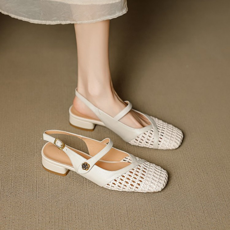 Dames sandalen met gesloten te - Leather Work Flats Women recensie en prijs