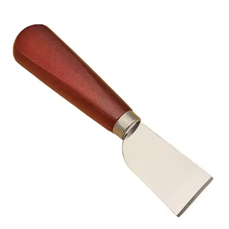 Leren schaafmes met houten han - Leatherwork Knife recensie en prijs