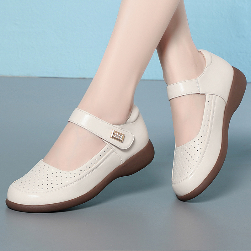 Comfortabele, ademende, ondiep - Leather Work Flats Women recensie en prijs
