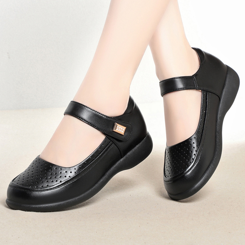 Comfortabele, ademende, ondiep - Leather Work Flats Women recensie en prijs