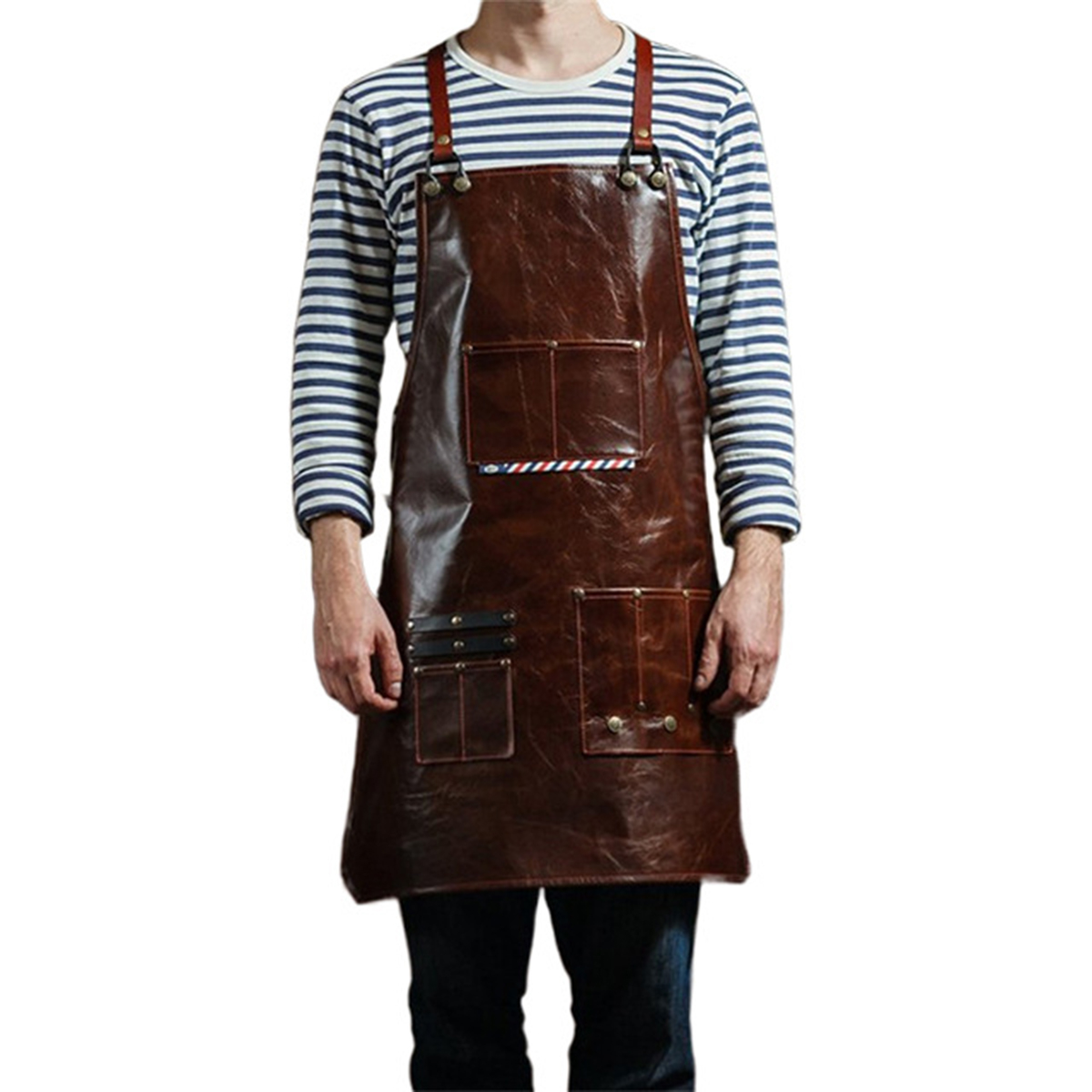 Leren werkschort voor heren me - Leatherwork Apron recensie en prijs