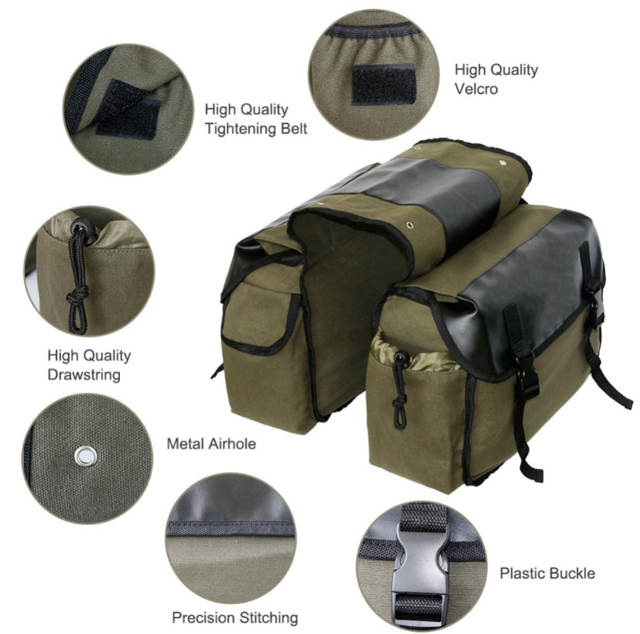 Canvas Lederen Achter Zadeltas - Leather Work Bag recensie en prijs