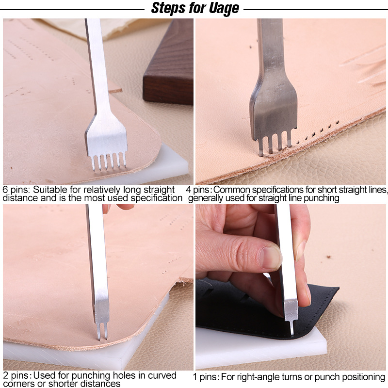 1 stks Lederen Punch Tool Gele - Leatherwork Punching Tool recensie en prijs