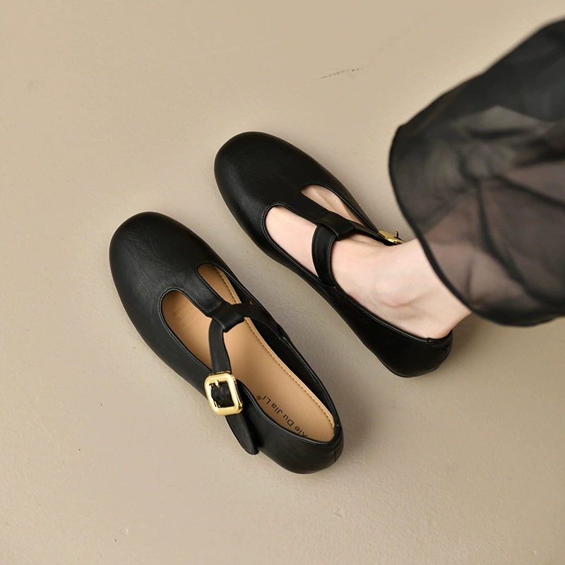 Dames T-Strap Mary Jane instap - Leather Work Flats Women recensie en prijs