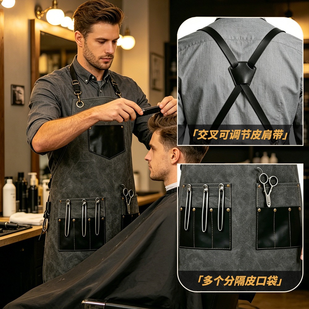 Dikke canvas schort van leer m - Leatherwork Apron recensie en prijs