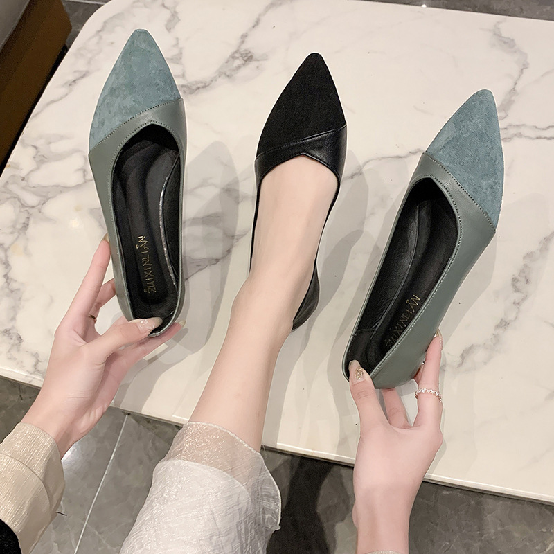 Platte zwarte leren schoenen v - For Leather Work recensie en prijs