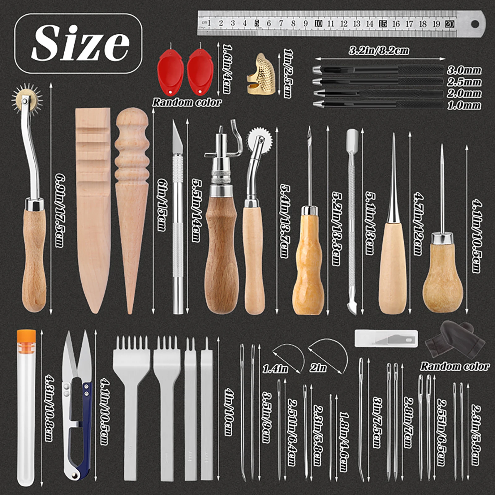 Oranje lederen naaiset, bekled - Leatherwork Kit recensie en prijs