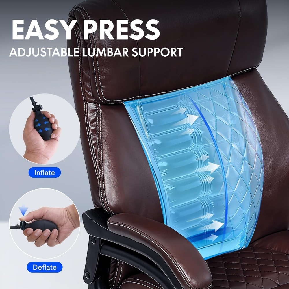 Bureaustoel met hoge capacitei - For Leather Work recensie en prijs