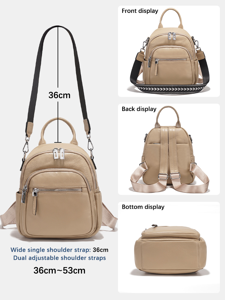 Zency lederen kleine rugzak kn - Leather Work Bag recensie en prijs