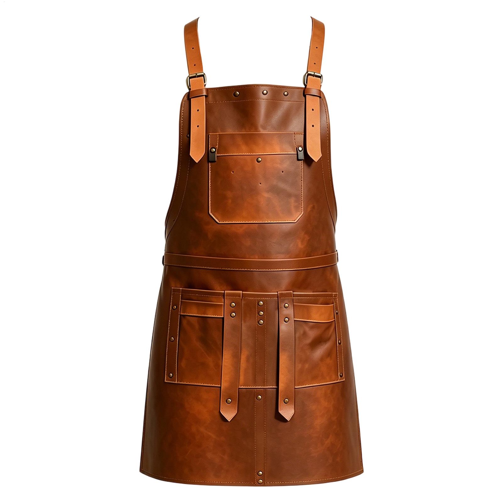 Leren schort met meerdere zakk - Leatherwork Apron recensie en prijs