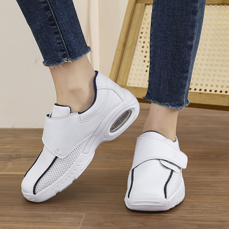 Professionele zuiver witte ver - Leather Work Flats Women recensie en prijs
