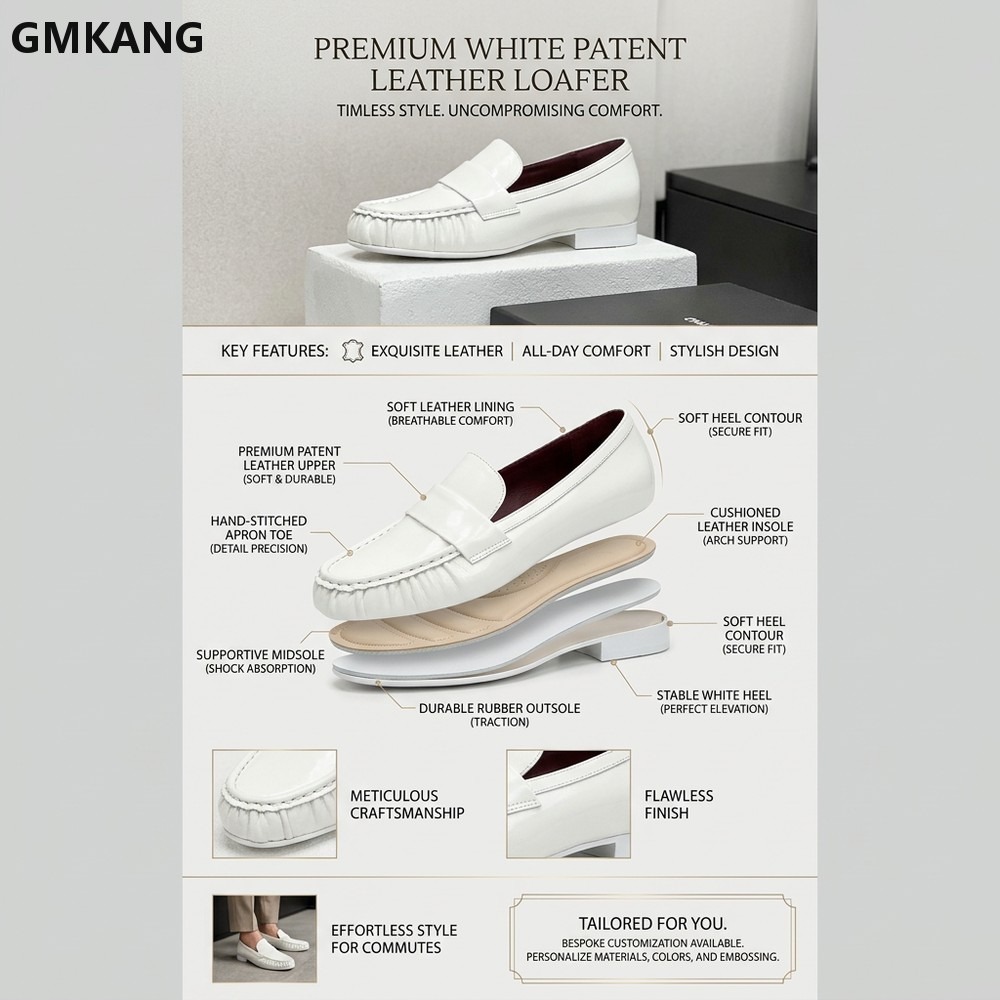 Dames Echt Lederen Loafers Lag - Leather Work Flats Women recensie en prijs