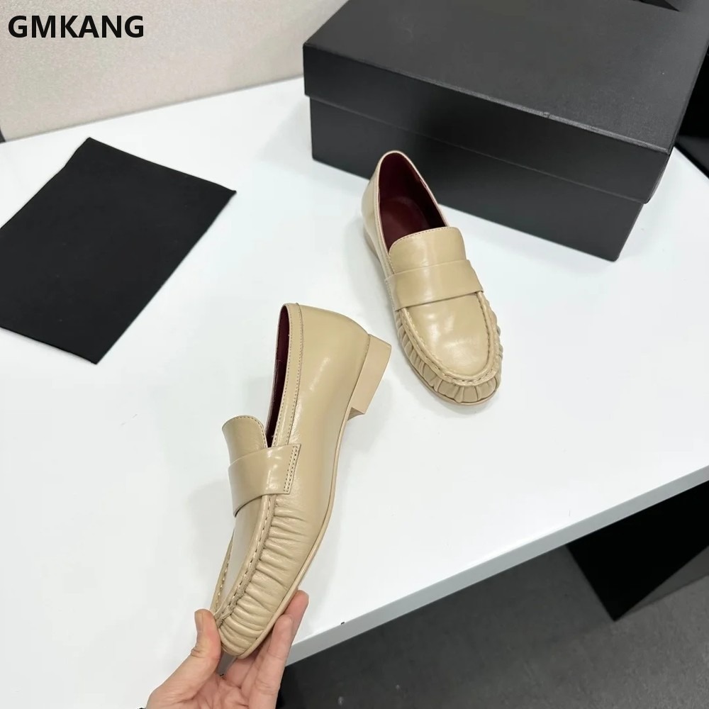 Dames Echt Lederen Loafers Lag - Leather Work Flats Women recensie en prijs