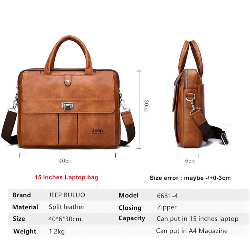 Jeep Buluo leren aktetas voor  - Leather Work Bag recensie en prijs