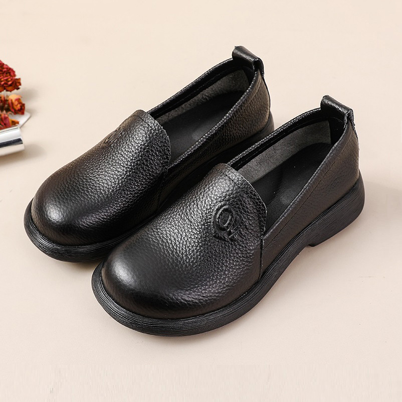 2025 Echt lederen loafers Dame - Leather Work Flats Women recensie en prijs